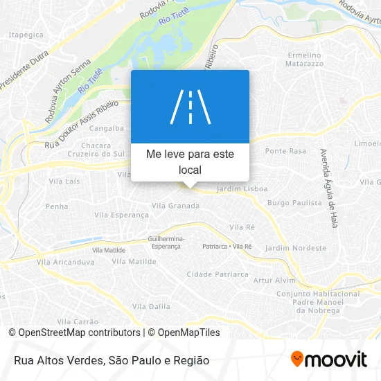 Rua Altos Verdes mapa