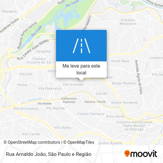 Rua Arnaldo João mapa