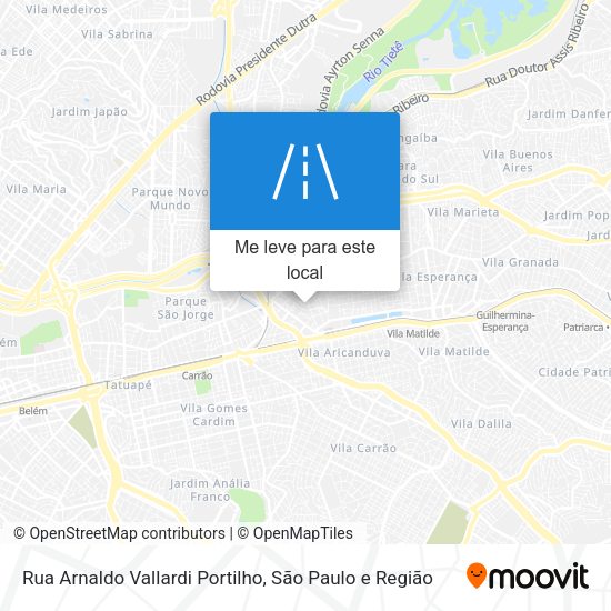 Rua Arnaldo Vallardi Portilho mapa