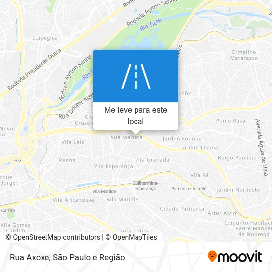 Rua Axoxe mapa