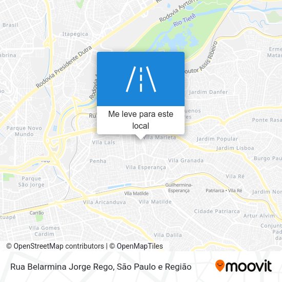 Rua Belarmina Jorge Rego mapa