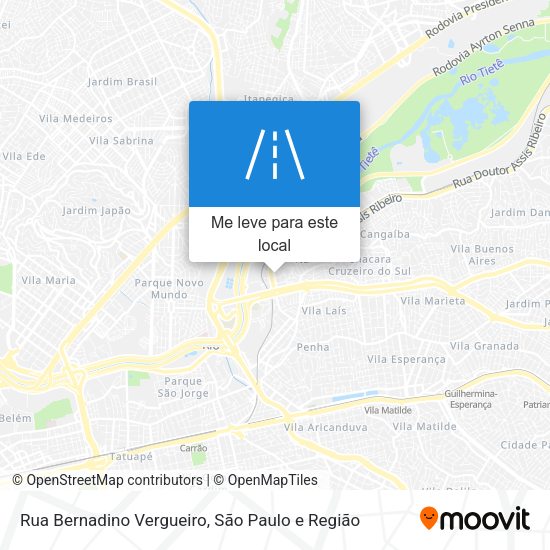 Rua Bernadino Vergueiro mapa