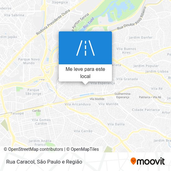 Rua Caracol mapa