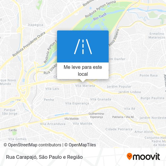 Rua Carapajó mapa