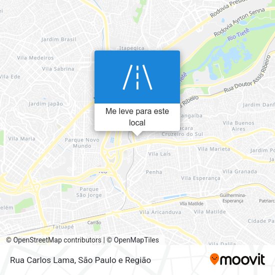 Rua Carlos Lama mapa