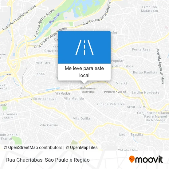 Rua Chacriabas mapa