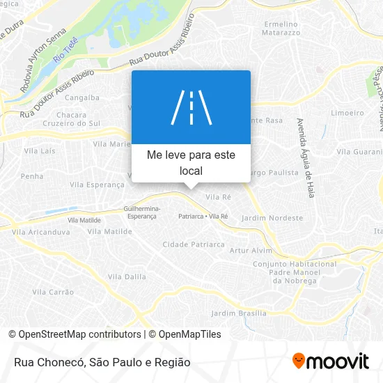 Rua Chonecó mapa