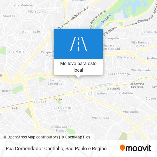 Rua Comendador Cantinho mapa