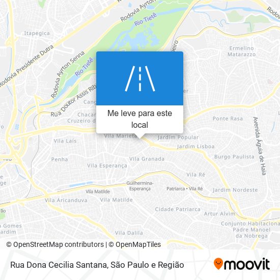 Rua Dona Cecilia Santana mapa