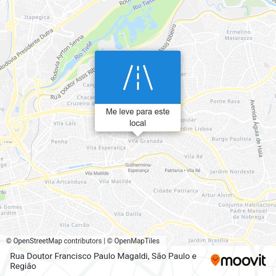 Rua Doutor Francisco Paulo Magaldi mapa
