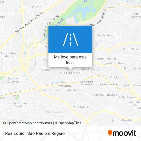 Rua Equici mapa