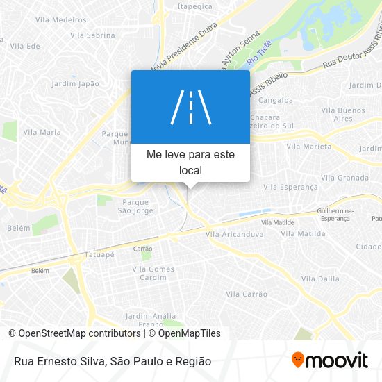 Rua Ernesto Silva mapa