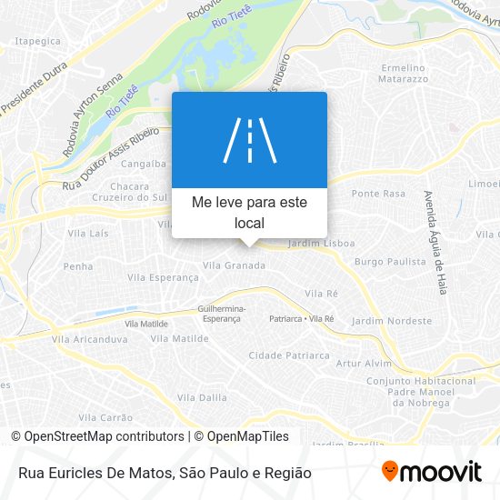 Rua Euricles De Matos mapa