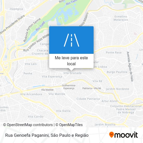 Rua Genoefa Paganini mapa