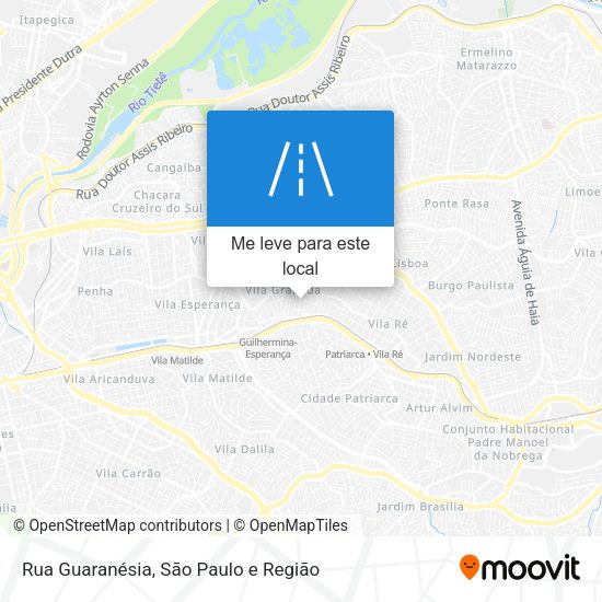 Rua Guaranésia mapa