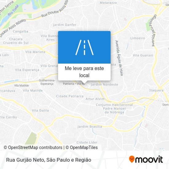 Rua Gurjão Neto mapa
