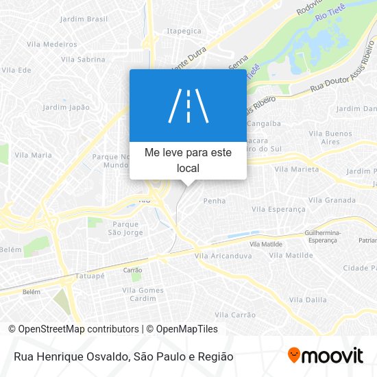 Rua Henrique Osvaldo mapa