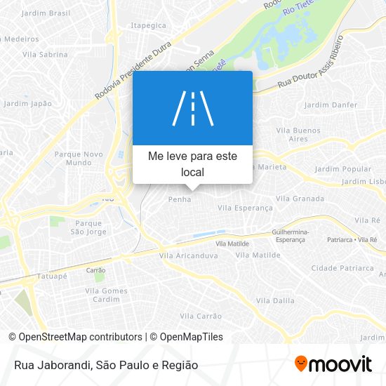 Rua Jaborandi mapa
