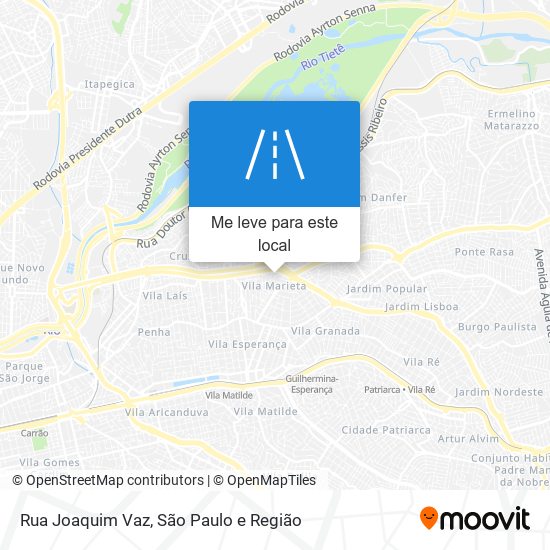 Rua Joaquim Vaz mapa