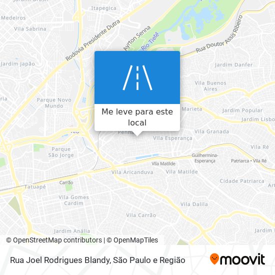 Rua Joel Rodrigues Blandy mapa