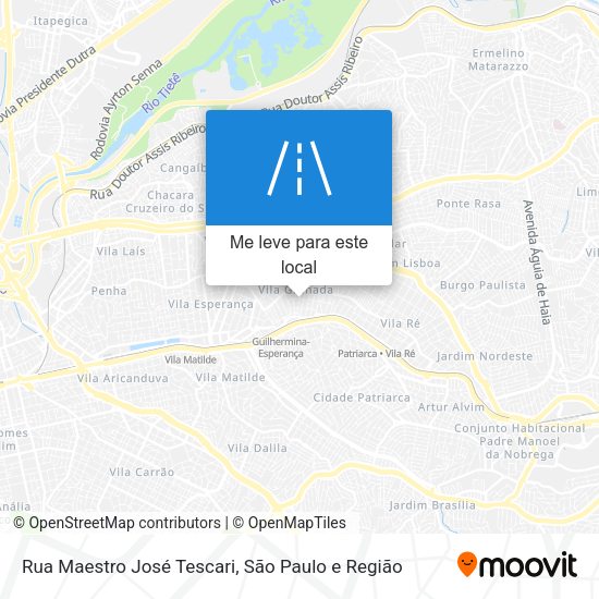 Rua Maestro José Tescari mapa