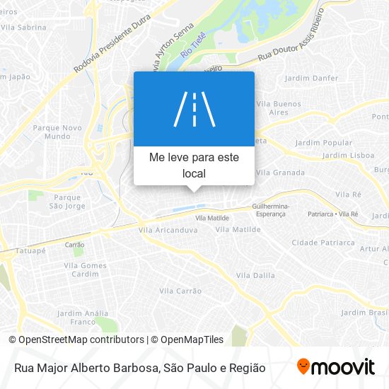 Rua Major Alberto Barbosa mapa