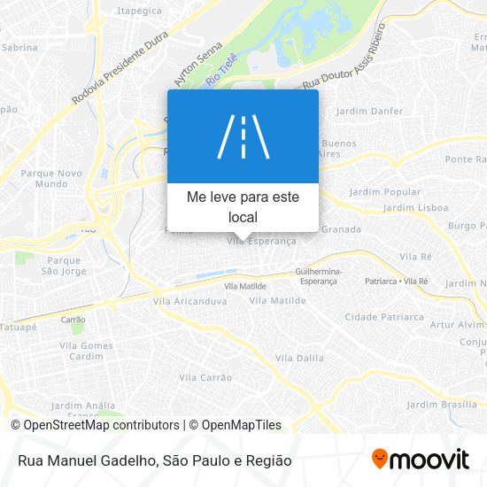 Rua Manuel Gadelho mapa