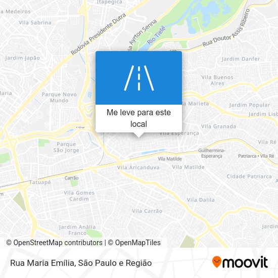 Rua Maria Emília mapa