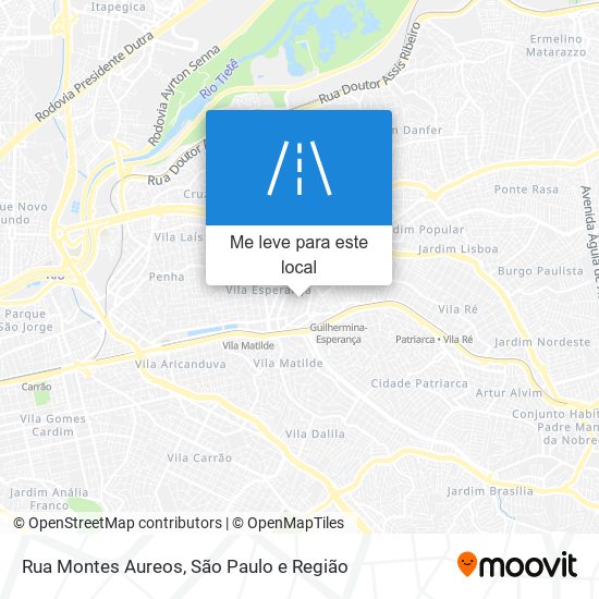 Rua Montes Aureos mapa