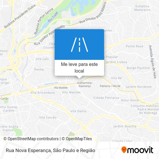 Rua Nova Esperança mapa