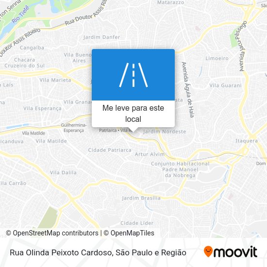 Rua Olinda Peixoto Cardoso mapa