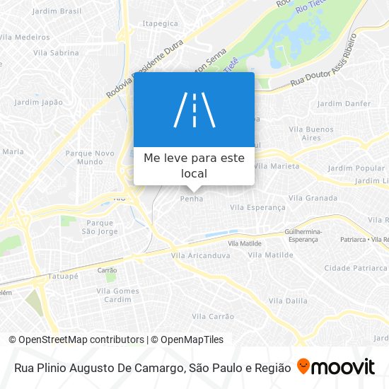 Rua Plinio Augusto De Camargo mapa