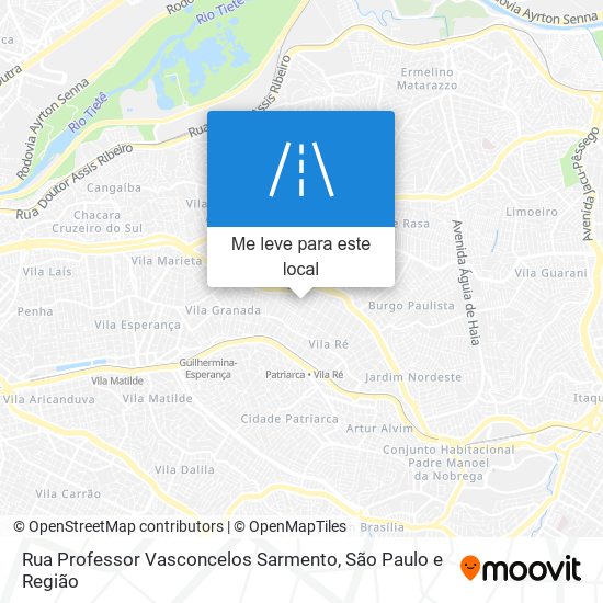 Rua Professor Vasconcelos Sarmento mapa