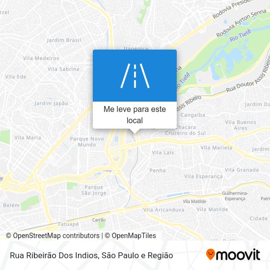 Rua Ribeirão Dos Indios mapa