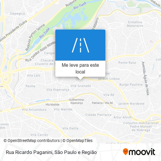 Rua Ricardo Paganini mapa