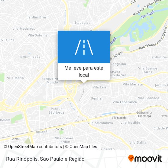 Rua Rinópolis mapa