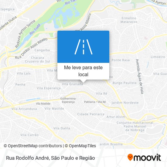 Rua Rodolfo André mapa