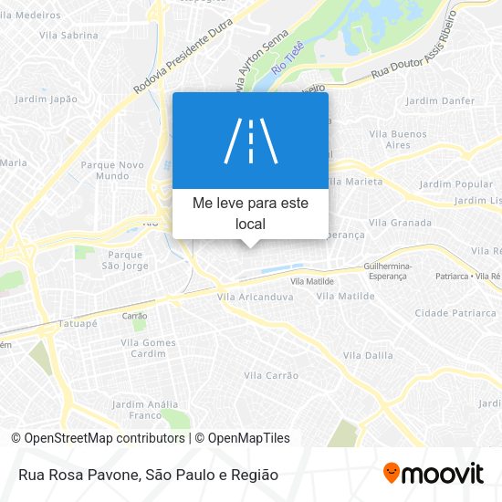Rua Rosa Pavone mapa
