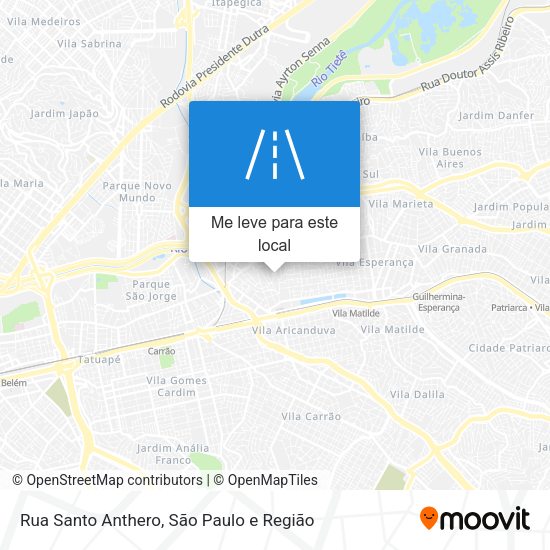 Rua Santo Anthero mapa