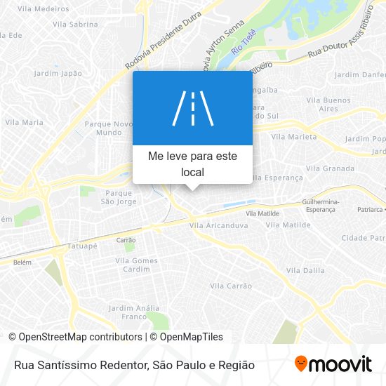 Rua Santíssimo Redentor mapa