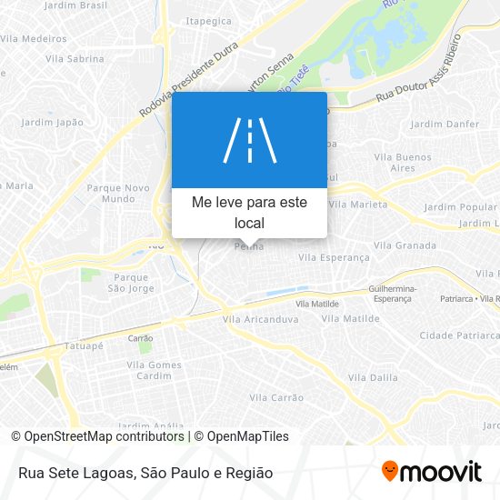 Rua Sete Lagoas mapa