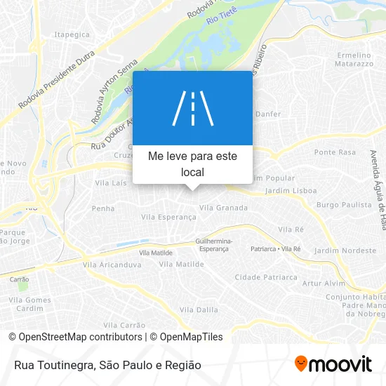Rua Toutinegra mapa