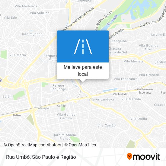 Rua Umbó mapa