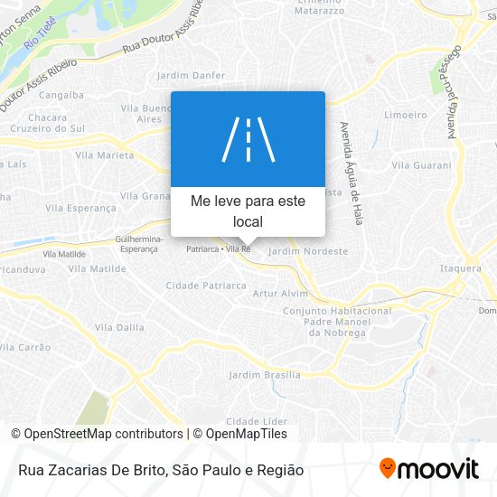 Rua Zacarias De Brito mapa