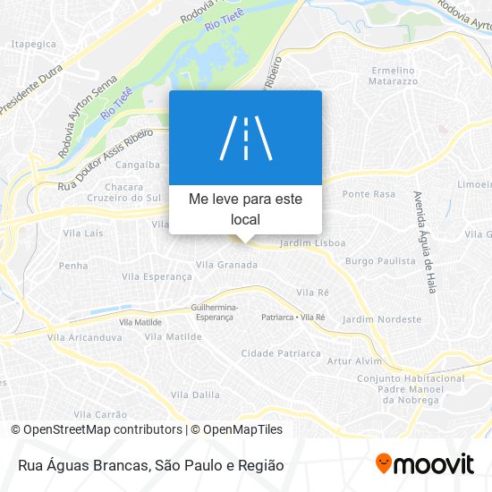 Rua Águas Brancas mapa