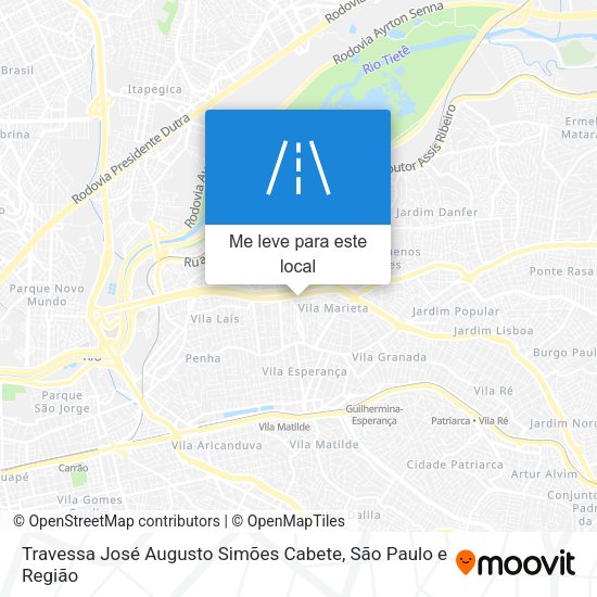 Travessa José Augusto Simões Cabete mapa