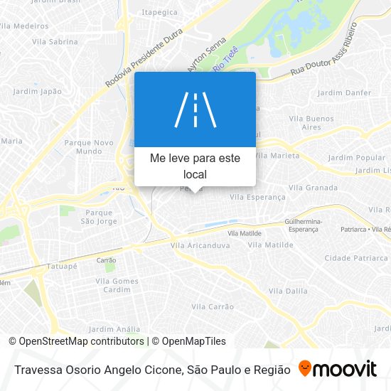 Travessa Osorio Angelo Cicone mapa