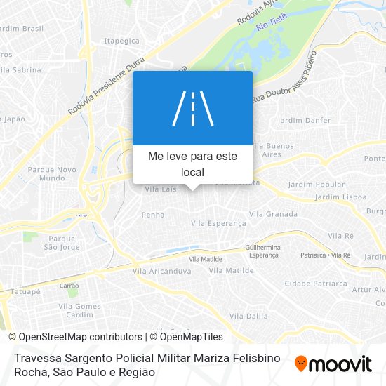 Travessa Sargento Policial Militar Mariza Felisbino Rocha mapa