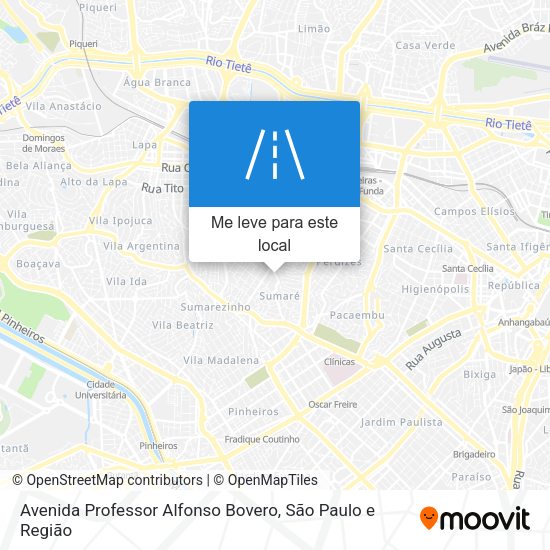 Avenida Professor Alfonso Bovero mapa