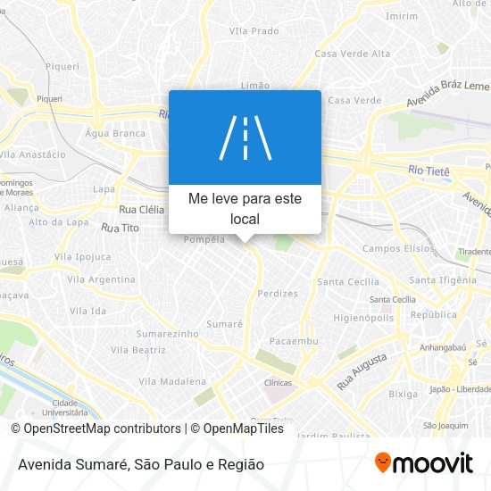 Avenida Sumaré mapa